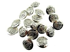 Round Silver Plastic Crested Blazer Buttons 15mm 18mm 21mm With Shank CX23