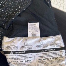 Moby Baby Wrap Carrier Sling Petunia Pickle Bottom Terrazzo Black & White