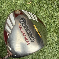 TAYLORMADE DRAW BURNER 10.5 DEGREE DRIVER WITH REGULAR GLEX GRAPHITE SHAFT.