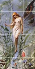Tile Mural/Mosaic Ceramic Panel of Ricardo Falero Fairy - Falero Wall Print