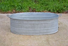 vintage old galvanized bath metal bath tub dog washing - 92 cm - FREE DELIVERY