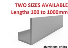 ALUMINIUM CHANNEL UNEQUAL  U  PROFILE  13mm and 20mm internal measurements 