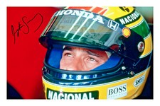 Ayrton Senna Signed A4 Photo