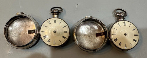 Lot antique silver - 2, fusee