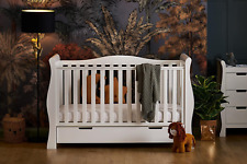 Stamford Sleigh Luxe Cot Bed - White