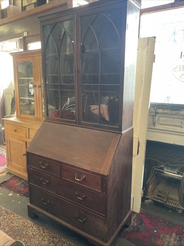 Georgian bookcase bureau - georgian,