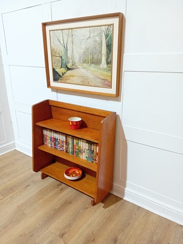 Retro solid teak bookcase - retro,