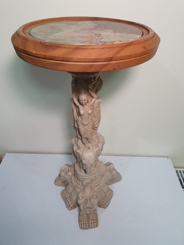 Oriental asian side table faux - asian,