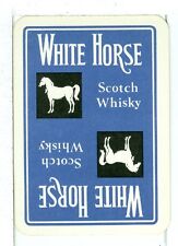 Single Wide Playing Card, "White Horse" Scotch Whiskey