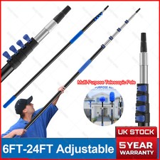 Multi-Purpose Telescopic Pole 6-24FT for Window Cleaning Gutter Cleaning Duster