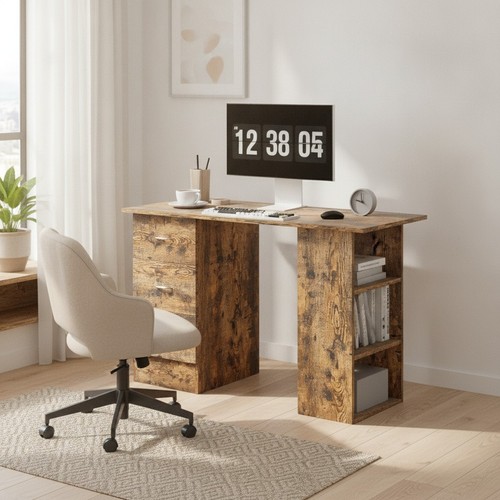 Computer desk with drawers - with,