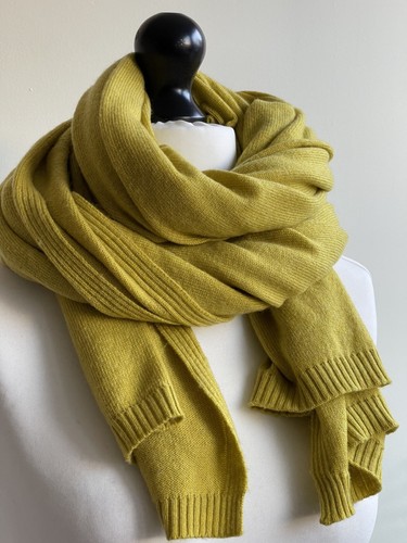 Thick cashmere mustard scarf - cashmere,