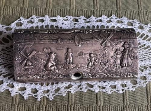 Antique embossed silver crumb - antique,