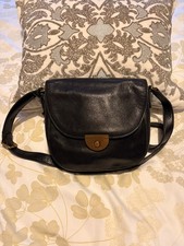 ***FOSSIL 'EMI' BLACK LEATHER CROSSBODY/SHOULDER/SADDLE BAG * EXCELLENT USED***