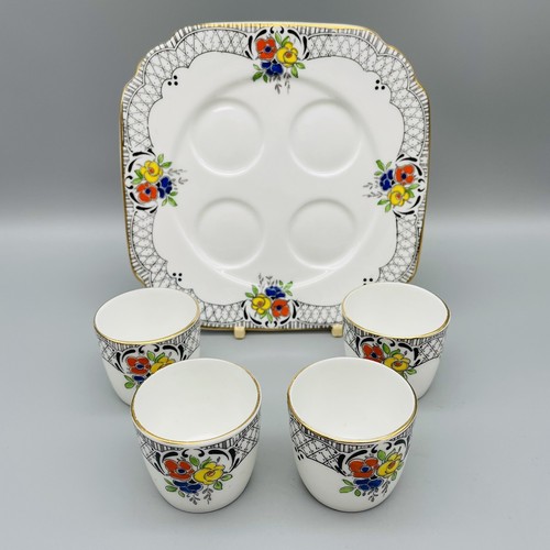 Art deco bone china egg - deco,
