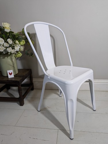 White metal tolix chair - tolix,