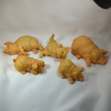 Pig Figurine Ornament X5