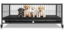 Homey Pet 43 Inch Puppy Playpen, Heavy Duty Metal Dog Whelping Box for Puppies