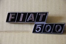 Classic Fiat 500 Rear Bonnet Engine Lid Badge Emblem Metal Highest Quality