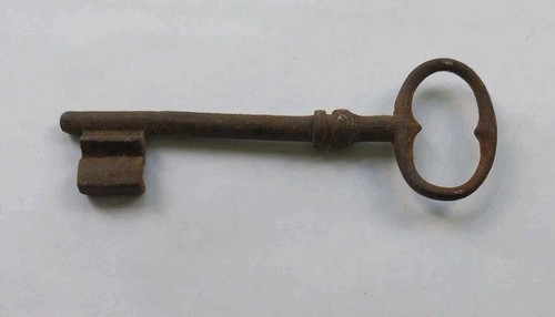 Antique french key large iron - key,