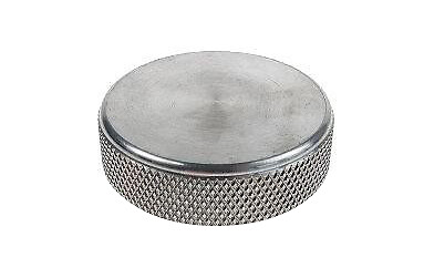 Knurled alloy tank cap - knurled,
