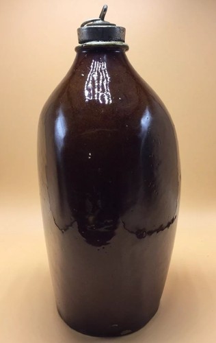 Antique ceramic hot - water, foot