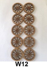 10 X OLD CART WHEELS 80MM LASER CUT WOODEN MDF CRAFT SHAPES WHEEL DECORATION