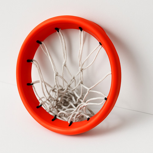 Orange portable basketball - orange,