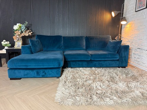 Dfs navy plush corner - dfs,