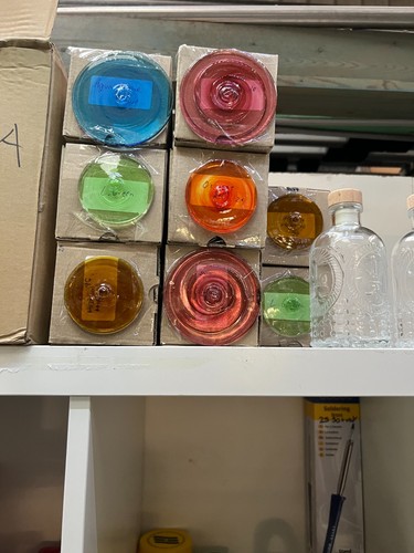 Glass roundels hand - glass, spun