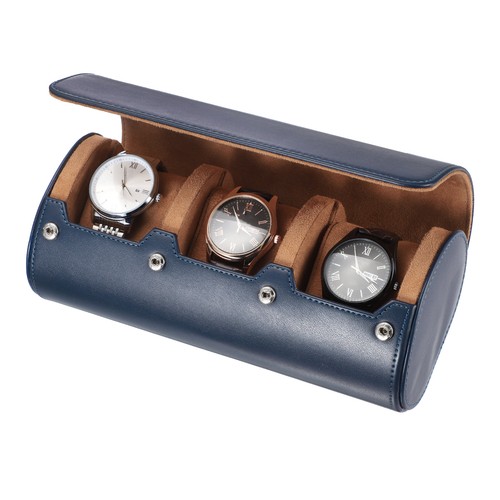 Leather watch travel case - leather,