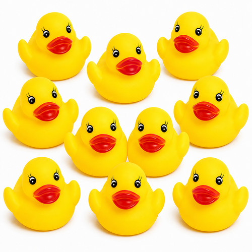 Mini rubber ducks pack 10 - rubber,