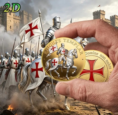Knights templar crusader coin - crusader,