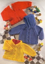 Knitting pattern copy 2284.  Baby Child cardigans.  18-28" chest. Chunky