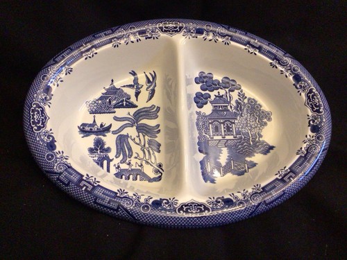 Churchill willow pattern oval - churchill,