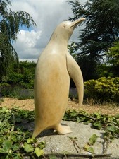 Wooden Penguin Carving - Large