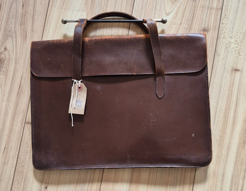 Vintage brown leather sheet - brown,