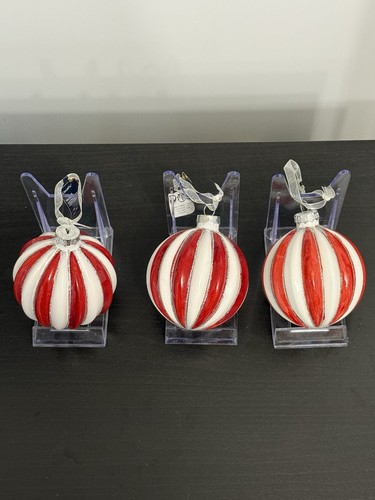 Candy cane style baubles - baubles, 3