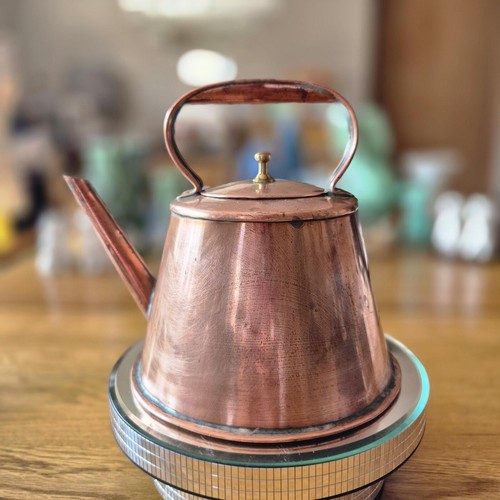 Antique copper ships kettle - copper,