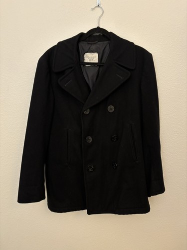 Vintage military wool peacoat - military,