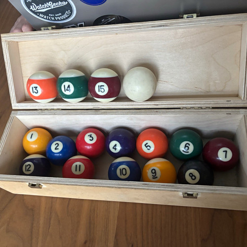 Complete pool balls set 15 - set, 1–15