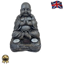 Buddha Solar Garden Statue - Elegant Rustic Design for Indoor & Outdoor Serenity