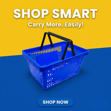 22L Blue Plastic Shopping