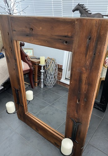 Rustic brown wood - rustic, framed