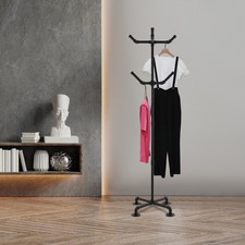 Coat Rack Hat Bag Stand Tree Clothes Hanger Metal Umbrella Holder Organizer