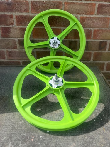 Skyway bmx wheels - 20"bmx, wheels/green