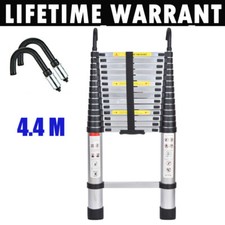 4.4M Multi-Purpose Ladder Telescoping Extension Ladder With Detachable Hook Loft