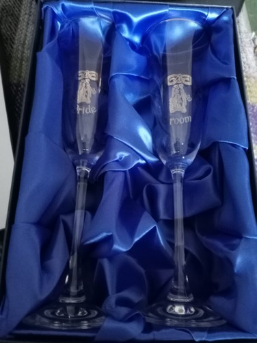 Bride and groom crystal wine - bride,