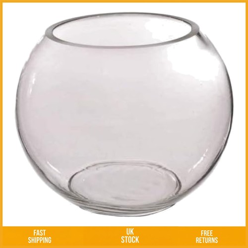 Elegant round clear glass fish - glass,
