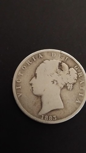 1883 queen victoria half crown - half,